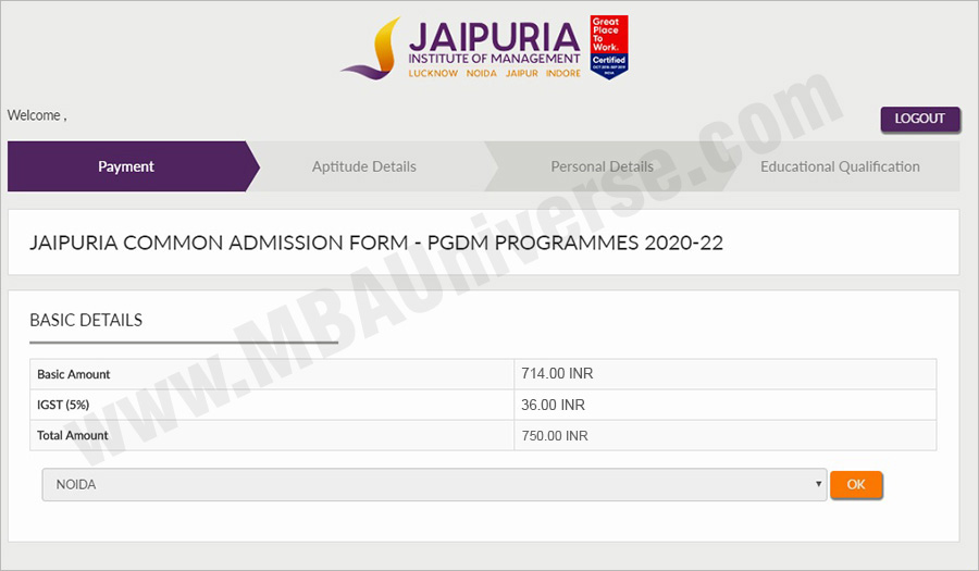Jaipuria Institute of Management Admission 2019 