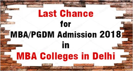 MBA Admission in Delhi 2018
