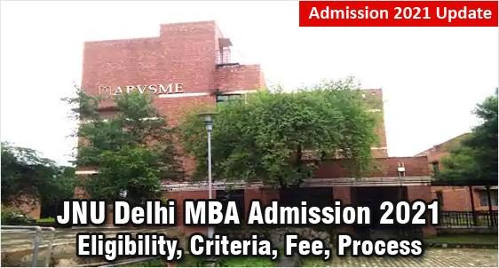 JNU Delhi MBA Admission 2021