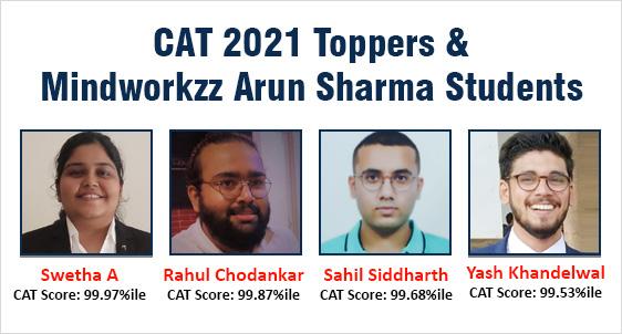  CAT 2021 Toppers & Mindworkzz Students