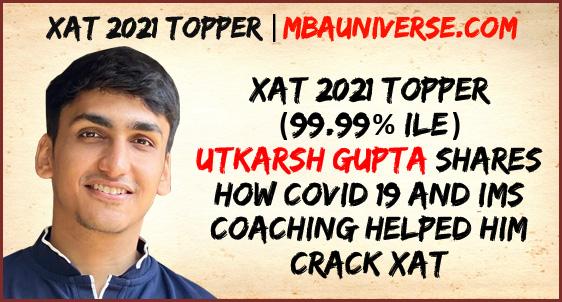XAT 2021 Topper  Utkarsh Gupta