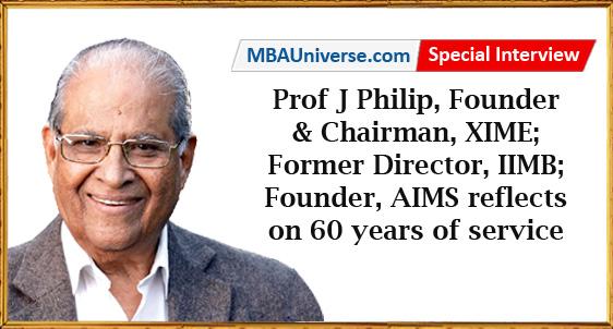 Prof J Philip, Founder & Chairman, XIME 