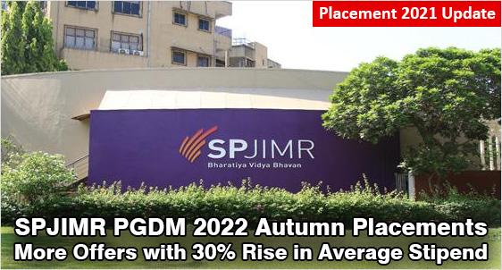 SPJIMR Mumbai Autumn placement 2021