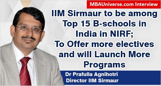 IIM Sirmaur to be among Top 15 B-schools in India in NIRF 