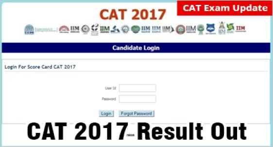 CAT 2017 Result Out