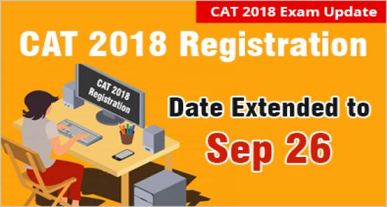 CAT 2018 Registration Last Date extended to September 26