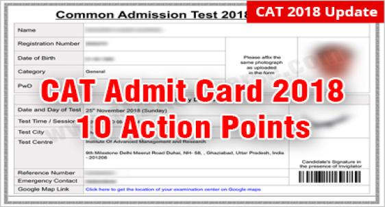 CAT 2018 Admit Card Check & Verify the 10 Details 