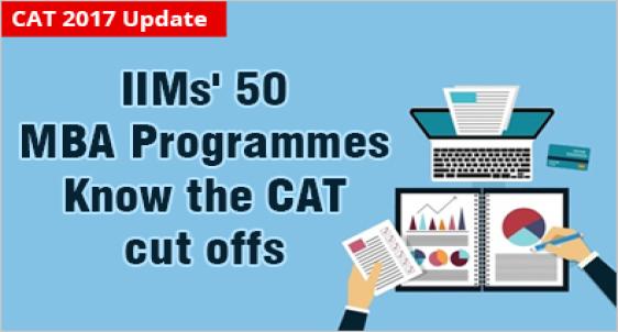 CAT 2017 IIMs’ 50+ MBA programmes