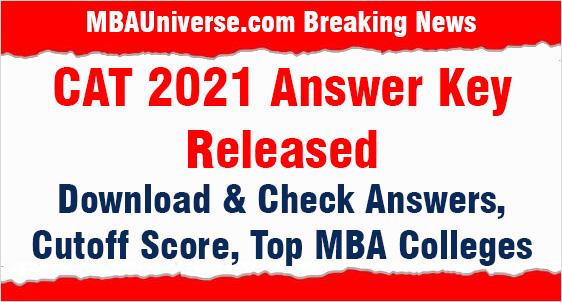 CAT 2021 Answer Key Released