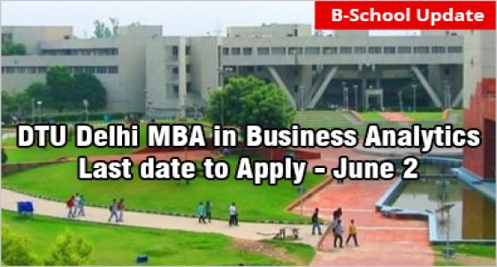 DTU Delhi MBA Business Analytics Admission 2019