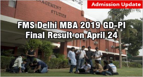 FMS Delhi MBA 2019 Shortlist 