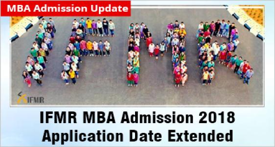IFMR MBA Admission 2018