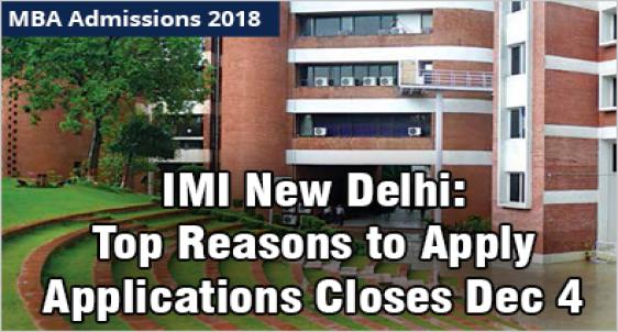 IMI New Delhi Admission 2018