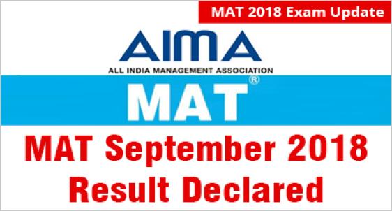 MAT September 2018 Result Declared 