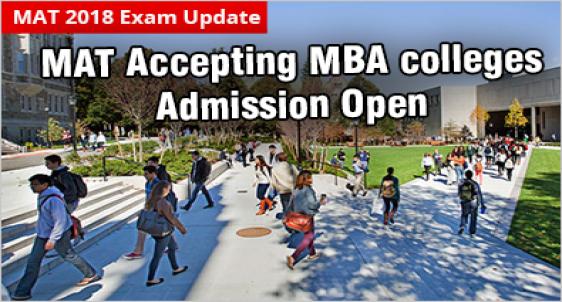 MBA colleges accepting MAT Score 2018 