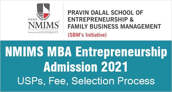 NMIMS MBA Entrepreneurship Admission 2021