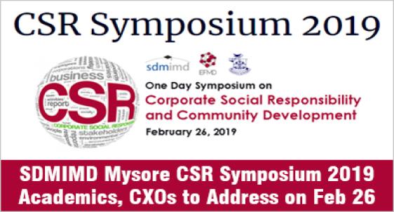 SDMIMD Mysore partners EFMD for CSR Symposium