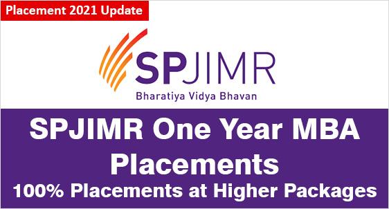 SPJIMR’s One-Year MBA Placements Highlights