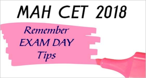 MAHCET 2018 Exam day tips 