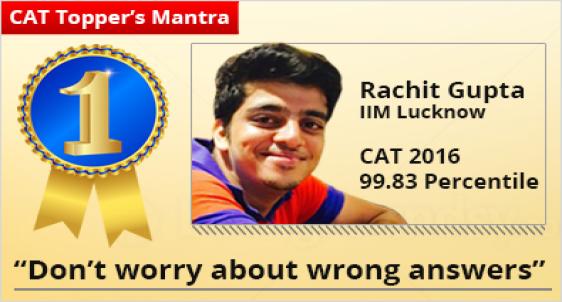 IIM Lucknow CAT topper Rachit