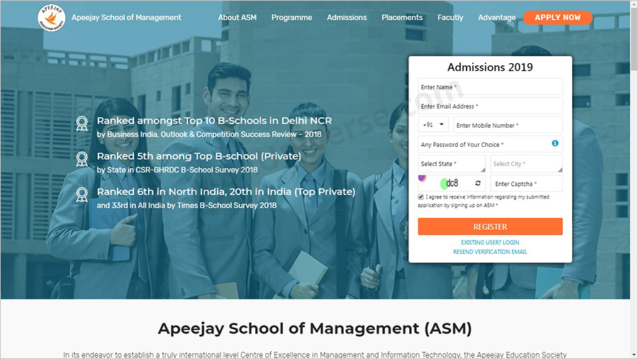 Apeejay School of Management Admission