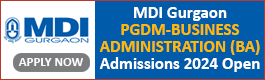 MDI Gurgaon PGDM (BA)