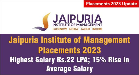 Jaipuria Institute of Management Placement 2023