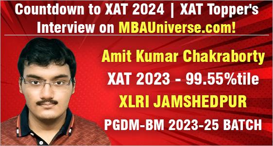 CAT 2022 Topper Amit Kumar Chakraborty  