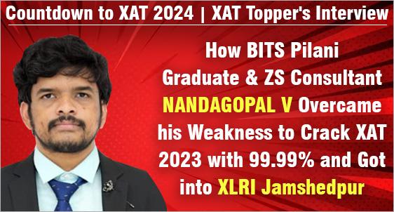 XAT 2023 Topper Nandagopal  