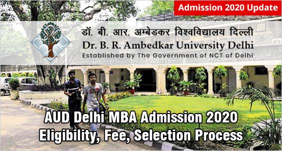 Ambedkar University Delhi MBA Admission 2020