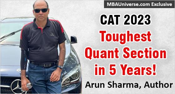CAT 2023: Toughest Quant Section in 5 Years, says Arun Sharma