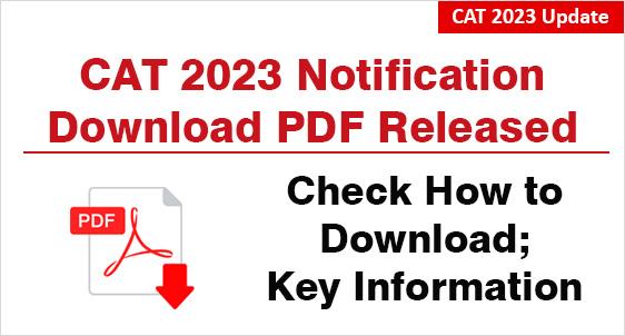 CAT 2023 Notification Download PDF