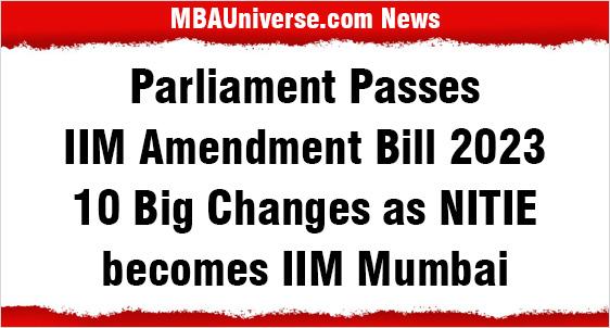 NITIE to IIM Mumbai! Cabinet Approves Bill