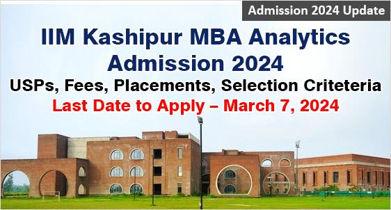 IIM Kashipur MBA Analytics Admission 2024