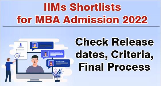 IIMs Admission Shortlist 2022