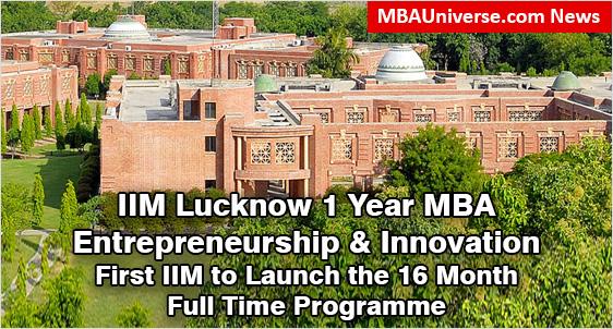 IIM Lucknow MBA Entrepreneurship and Innovation 
