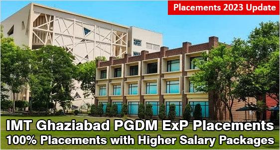 IMT Ghaziabad PGDM ExP Placements