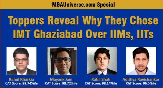Why CAT, XAT, GMAT Toppers Choose IMT Ghaziabad