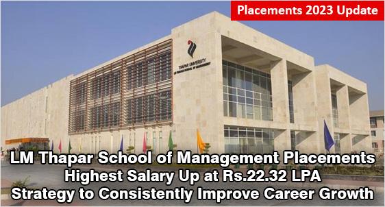 LM Thapar School of Management MBA Placements 2023 