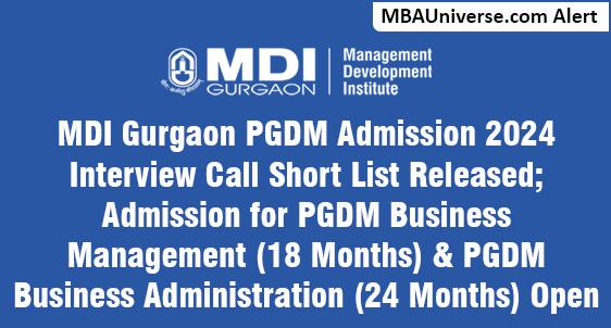 MDI Gurgaon Admission 2024