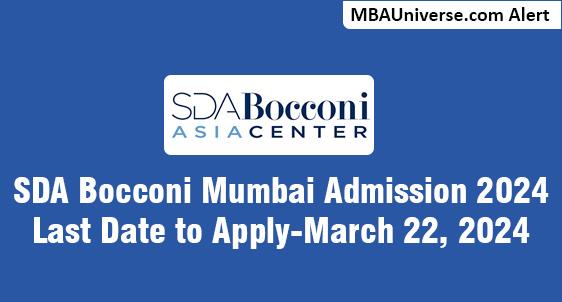 SDA Bocconi MBA Admission 2024