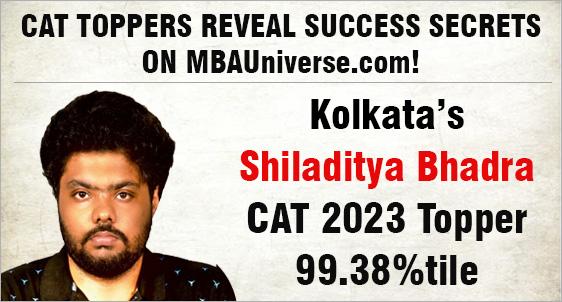 CAT 2023 Topper Shiladitya Bhadra 