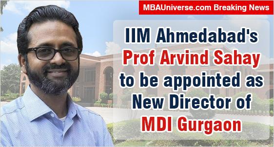 MDI Gurgaon Director Prof Arvind Sahay 