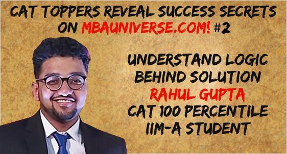 Rahul Gupta CAT 2019 Topper
