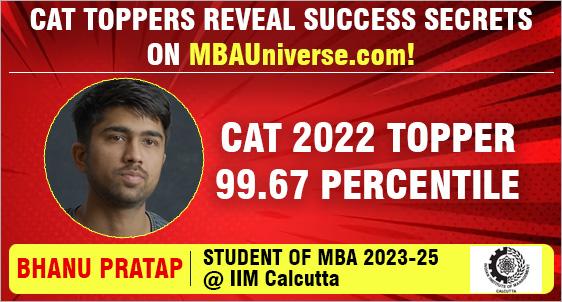 CAT 2022 Topper Bhanu Pratap