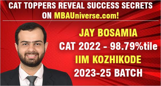 CAT 2022 topper Jay Bosamia